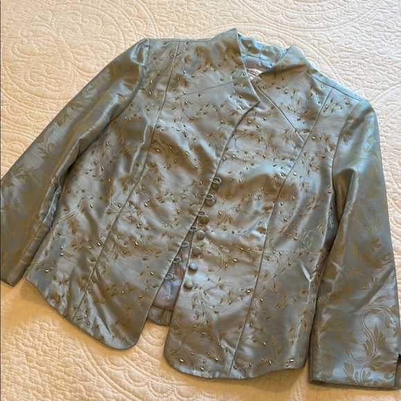 Beaded High Neck Jacket+ Sleeveless Maxi Sheath Dress Formal Set Womens 10 - Picture 7 of 16